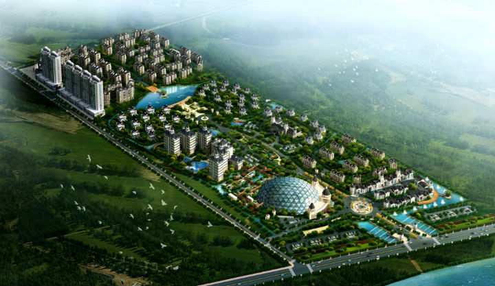 奧華溫泉規(guī)劃鳥(niǎo)瞰圖