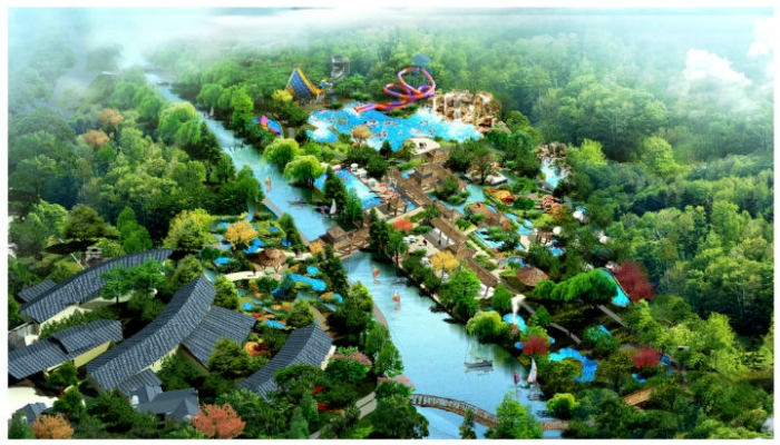 花水灣溫泉規劃鳥瞰圖